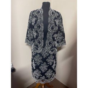 Victor Costa Black and White 2 PC Skirt Set Size 10 NWT